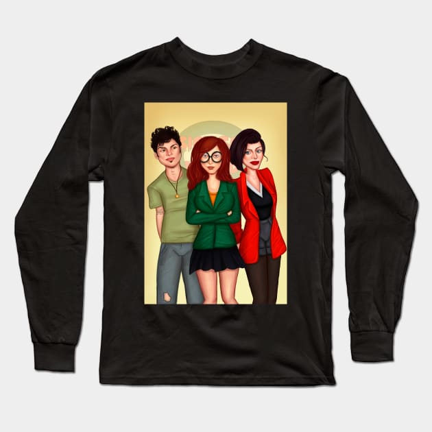 Daria, Jane and Trent Long Sleeve T-Shirt by TeeAgromenaguer